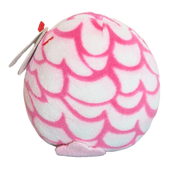 Ty Squish a Boo Pinky Owl 3" Plush Beanie Baby Keychain Clip - Picture 5 of 5